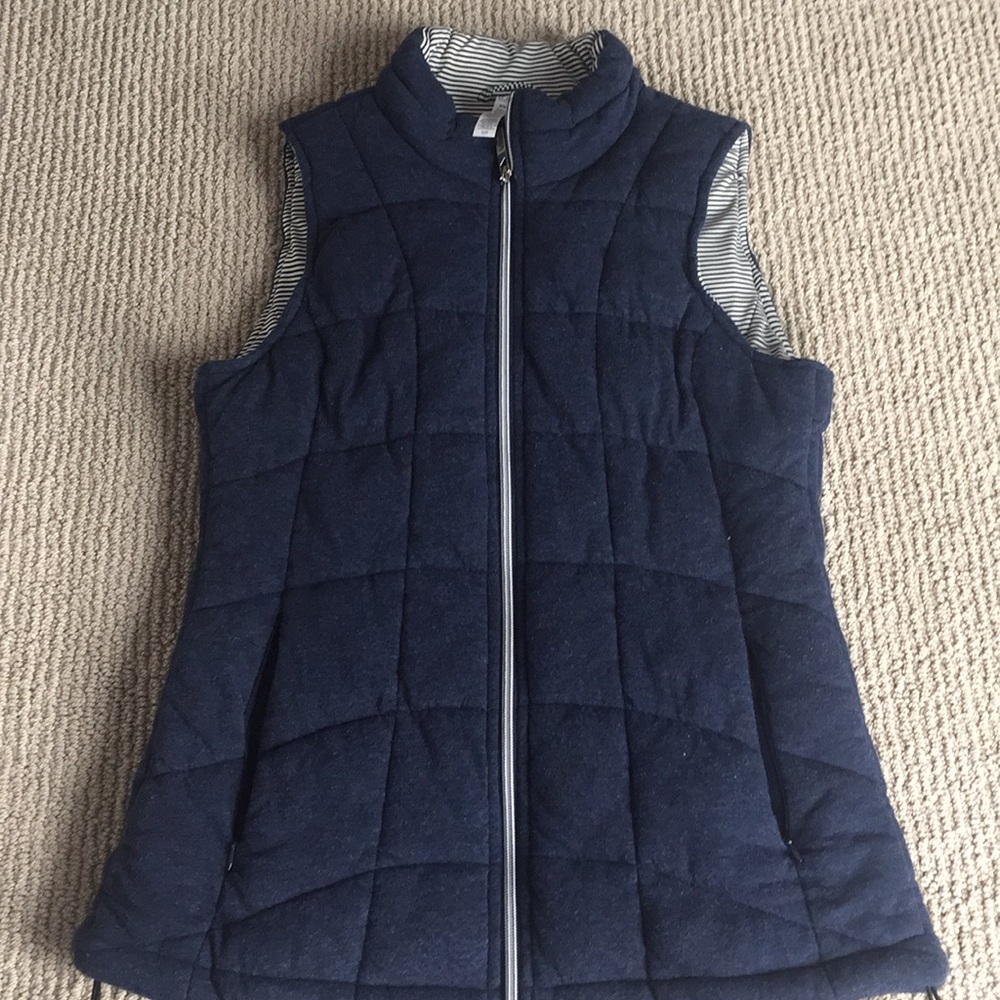 Blue puffy vest